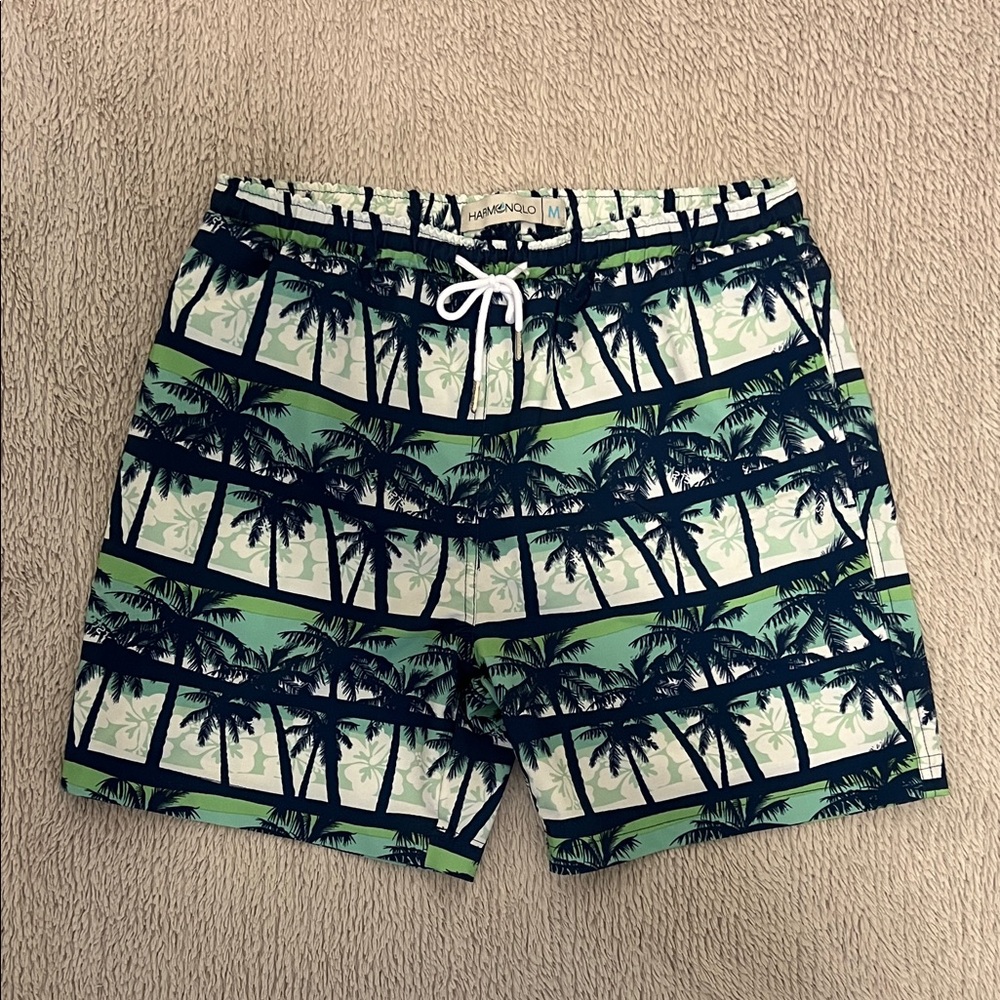 Tropical Palm Print Swim Shorts